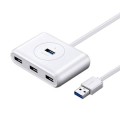 Ugreen CR113 USB 3.0 Hub 4 Θυρών με σύνδεση USB-A Λευκό