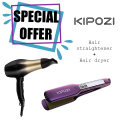 Kipozi HS139 Πρέσα Μαλλιών με Κεραμικές Πλάκες +Kipozi Πιστολάκι Μαλλιών 2200W EU-AC9908HD