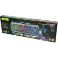 Andowl Q-808 Σετ Gaming Πληκτρολόγιο με RGB φωτισμό & Ποντίκι (Αγγλικό US) Γκρι
