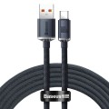 Baseus Crystal Shine Braided USB 2.0 Cable USB-C male - USB-A male Μαύρο 1.2m (CAJY000401)