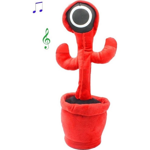 Κάκτος Squid Game που χορεύει, τραγουδάει και μιλάει Squid Game Dancing Cactus Talking, Sing, Sound Color Red 